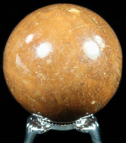 Polished, Orange Calcite Sphere - Madagascar #55099